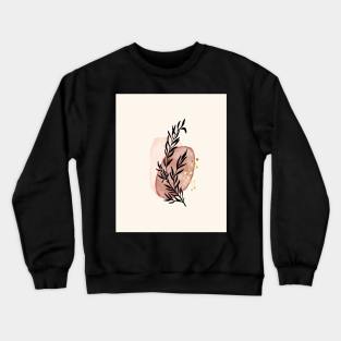 Abstract Art Minimal Plant Crewneck Sweatshirt